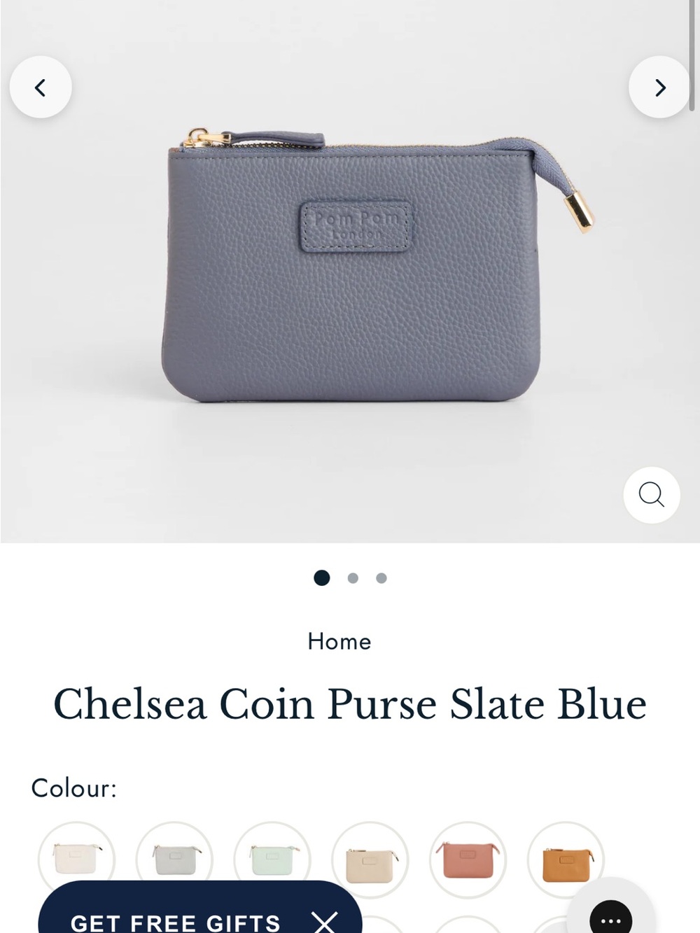 Chelsea Coin Purse in Slate Blue